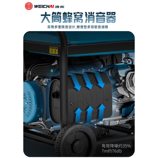 潍柴汽油发电机变频3KW4/5/8/10/15/20千瓦小型家用单三相220v380