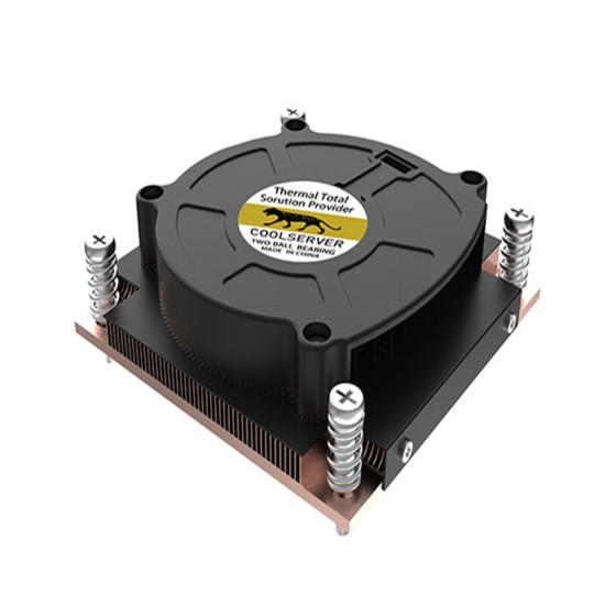 COOLSERVER工控机服务器迷你主机12/13代CPU超薄全铜LGA1700架构1U散热风扇