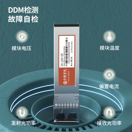 中科光电 10G多模光模块 SFP+万兆光模块 OMXD30000 SFP-XG-SX-MM850-D-A 双纤850nm,300M,LC口 ZK-10G-SR
